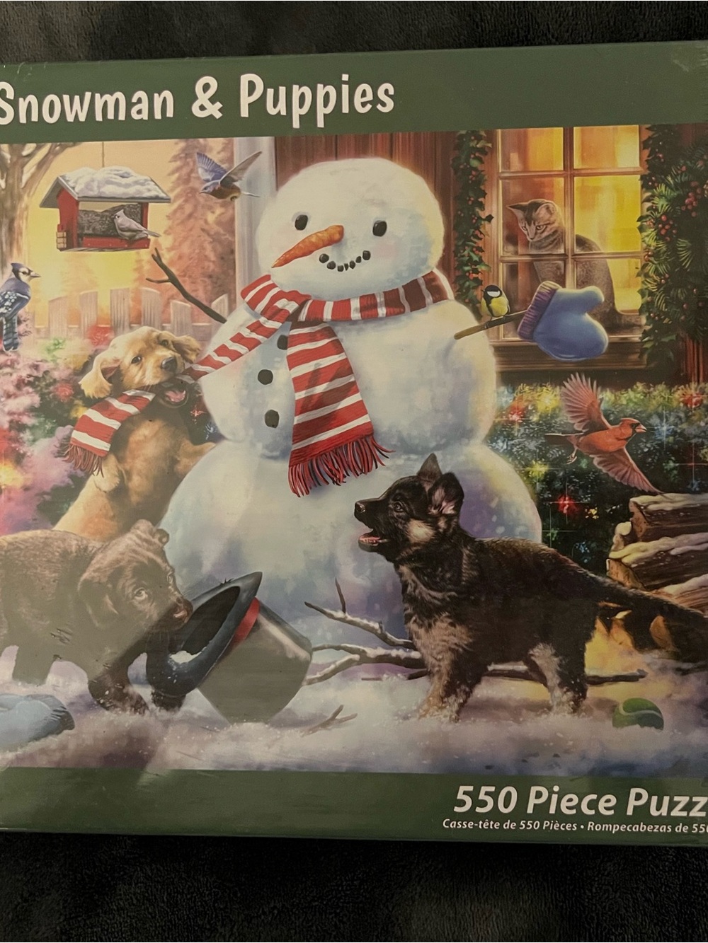 Vermont Jigsaw Winter/Holiday Puppy Themed Puzzle. Sealed, NWT.